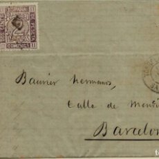 Sellos: FA3048. EMISION 1-10-1872. CARTA DE TORRELAVEGA A BARCELONA