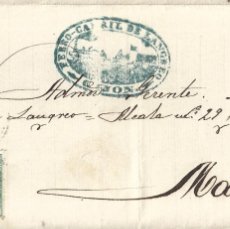 Sellos: 1873 CARTA ENVUELTA GIJÓN A MADRID FERRO-CARRIL DE LANGREO - GIJON