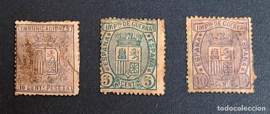 Sellos: 3 Sellos 1874-1875 I Rep&uacute;blica