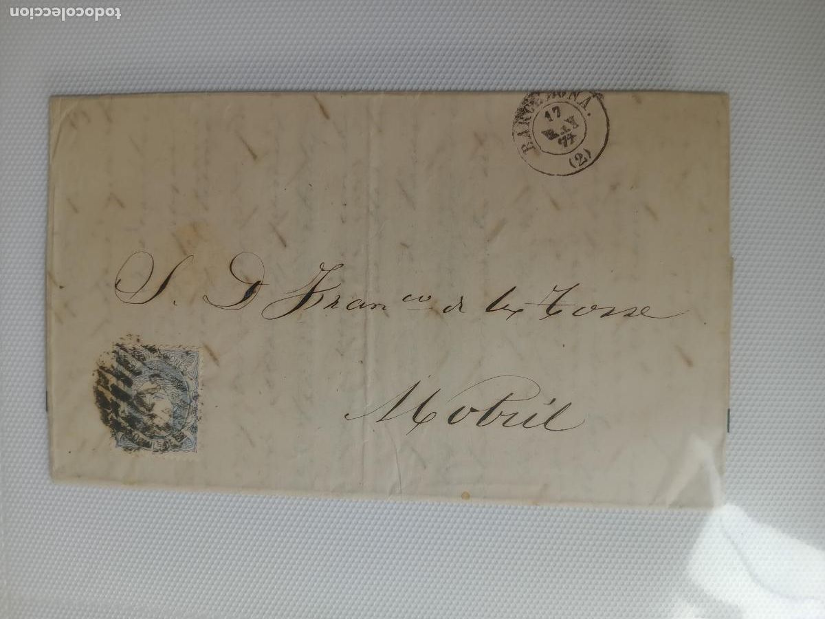 Selos: Barcelona a Madrid 1871 Carta completa