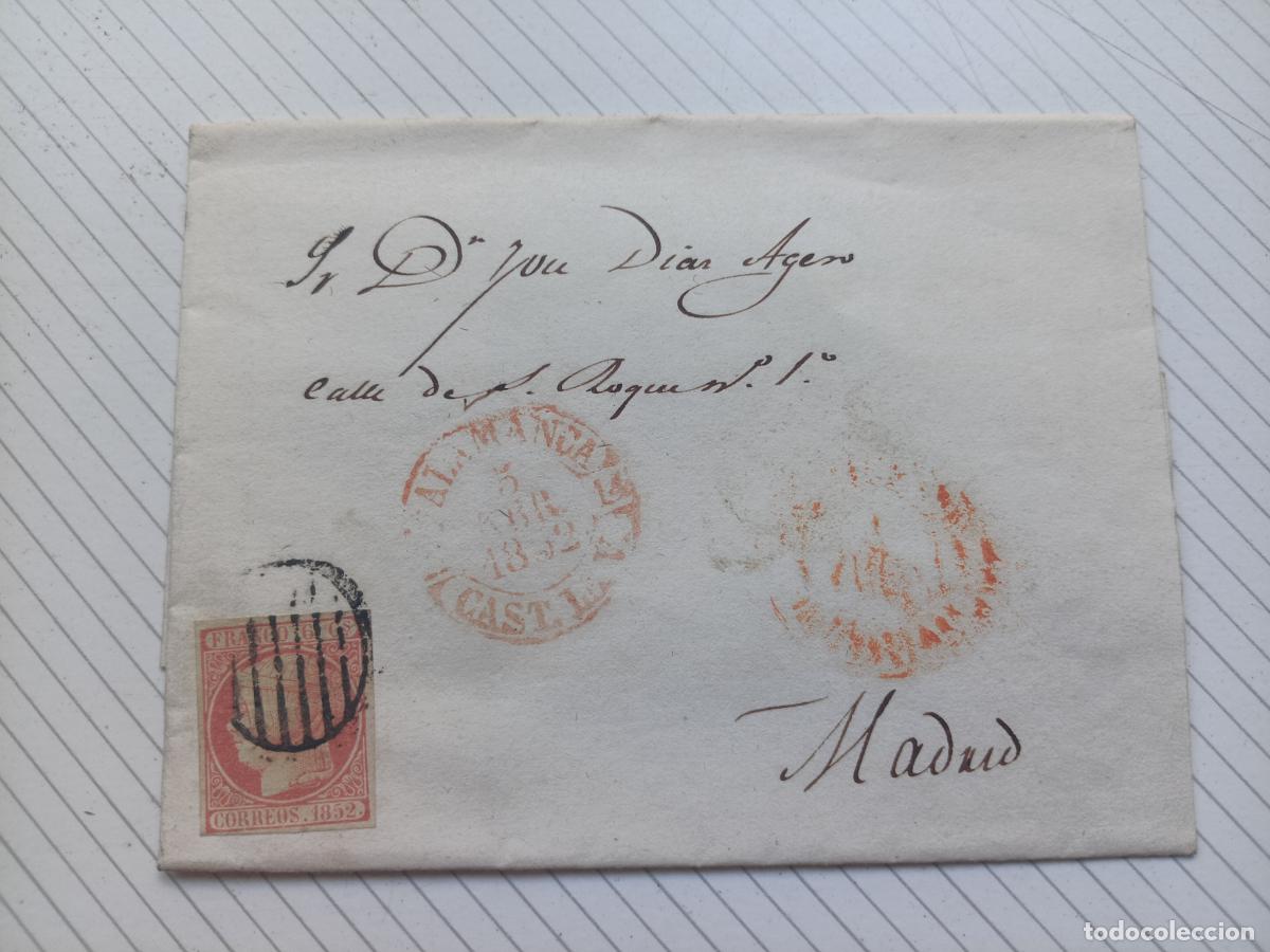 Sellos: Salamanca 1852. Jos&eacute; D&iacute;az Agero y Gonz&aacute;lez, Diputado a Cortes, Caballero de Montesa