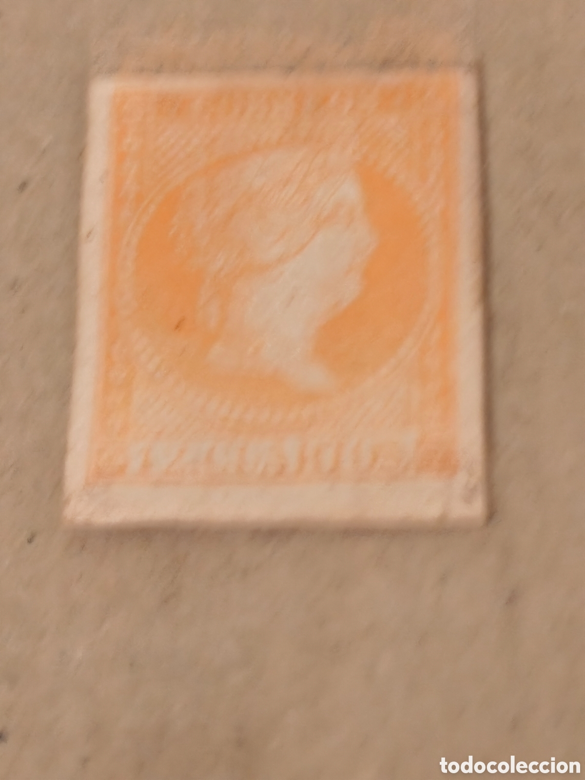 Sellos: Sello clasico de Espa&ntilde;a nuevo con goma** muy escaso N/E ,n 1, ver 12 cuartos naranja