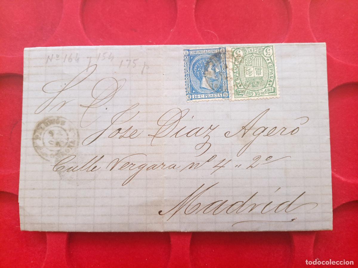 Sellos: Envuelta. Palam&oacute;s, sellos 1873 Jos&eacute; D&iacute;az Agero y Gonz&aacute;lez, Diputado a Cortes, Caballero de Montesa