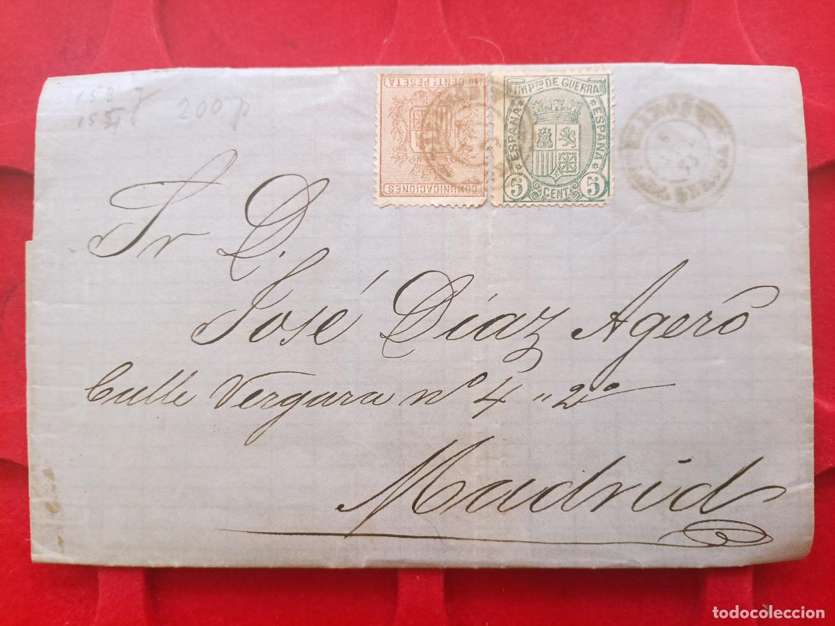 Sellos: Envuelta. Palam&oacute;s, sellos 1873 Jos&eacute; D&iacute;az Agero y Gonz&aacute;lez, Diputado a Cortes, Caballero de Montesa