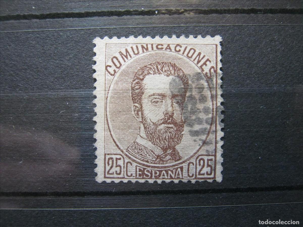 Sellos: AMADEO I EDIFIL 124 USADO CASTA&Ntilde;O OSCURO PERFECTO.