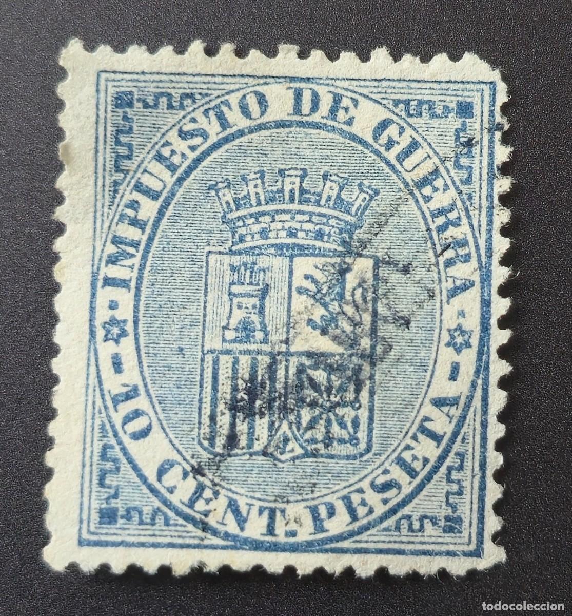 Sellos: Sello Espa&ntilde;a 1874 SELLO - I REP&Uacute;BLICA - 1874 -IMPUESTO DE GUERRA - 10 centimos