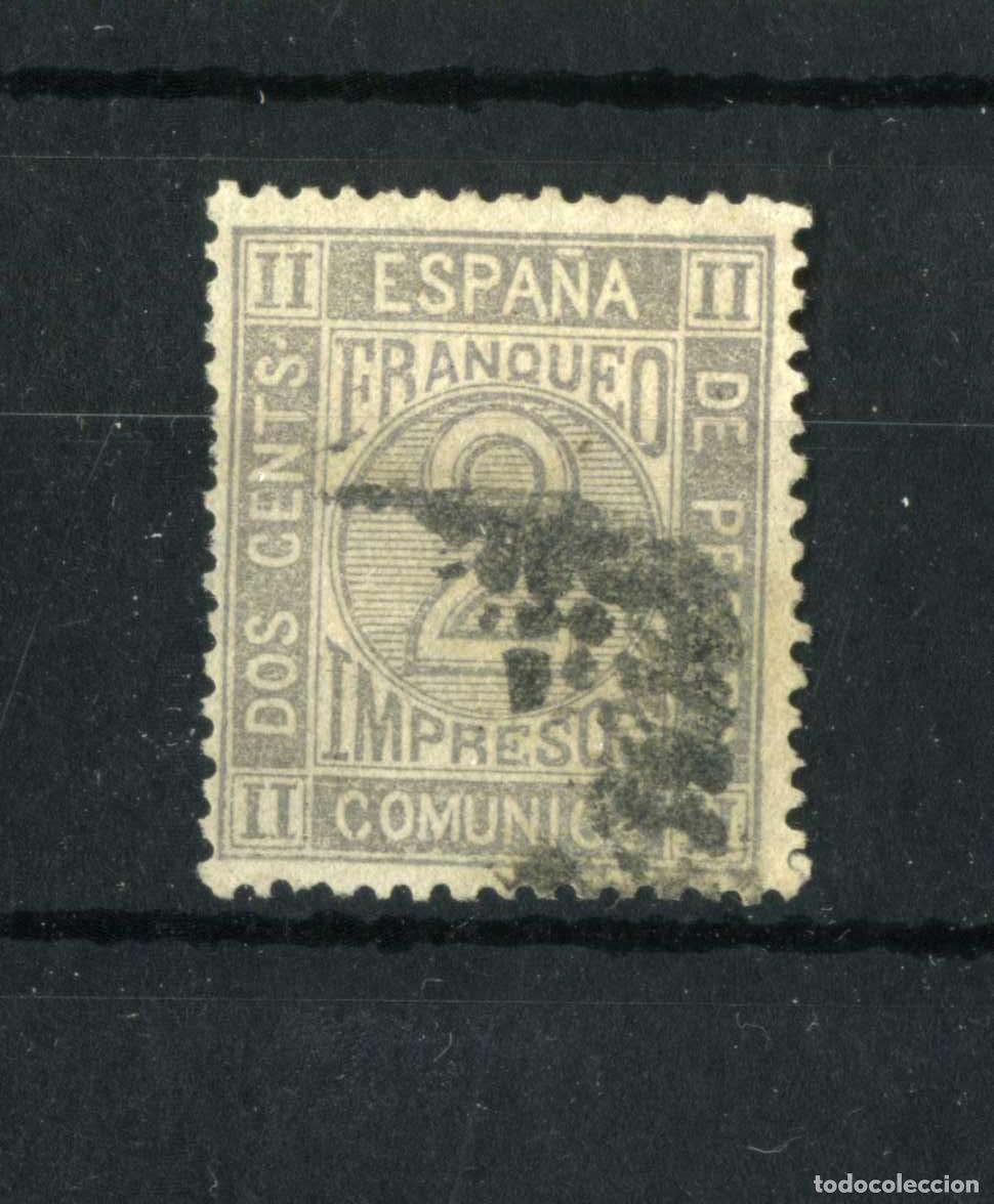 Sellos: XS- Amadeo I 1872 2 C&eacute;ntimos Gris ESCASO Edifil 116