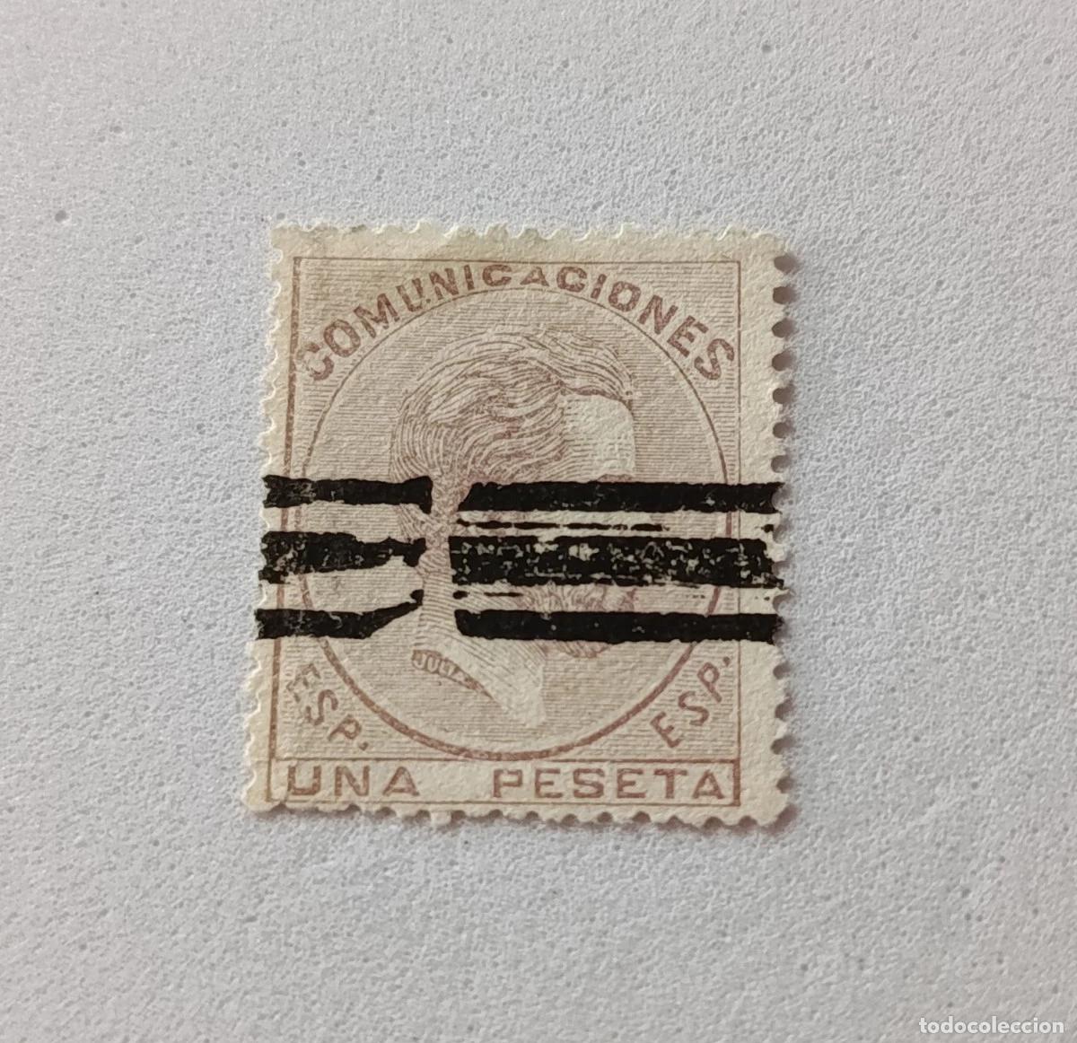 Sellos: sellos Espa&ntilde;a 1872, Edifil 127 barrado y marquillado
