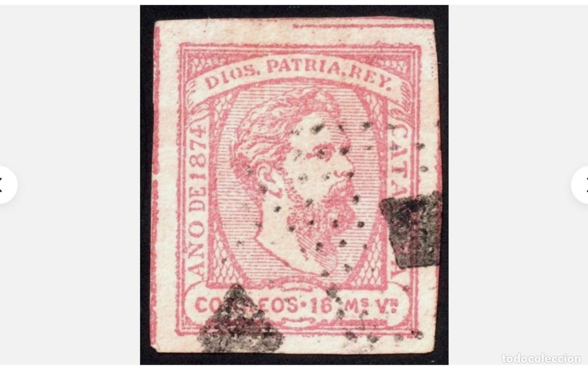 Timbres: ESPA&Ntilde;A - 1874 - CARLOS VII - EDIFIL 157 - USADO - VALOR CATALOGO 127&euro;