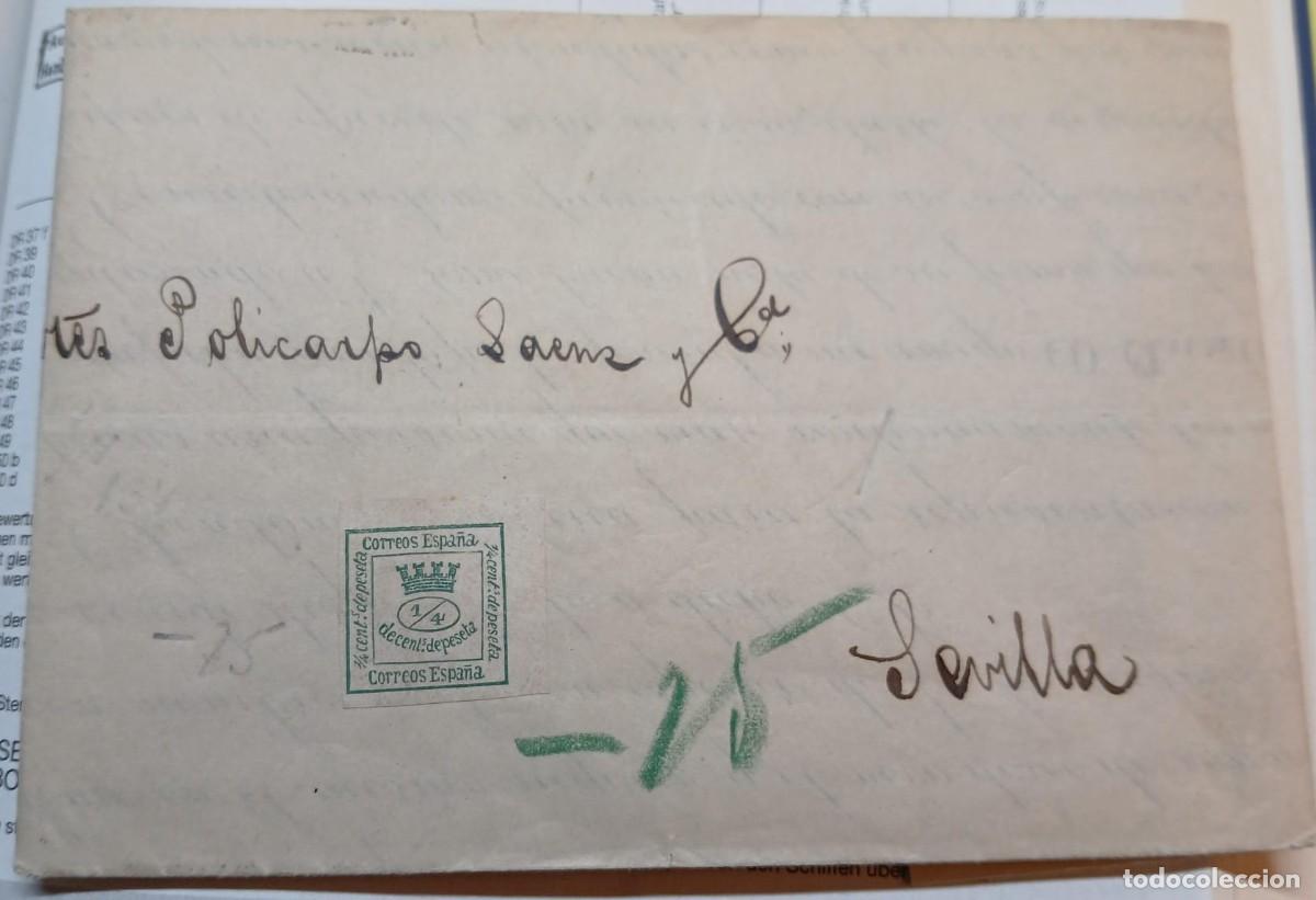 Sellos: Carta de Espa&ntilde;a 1875. sello de la republica