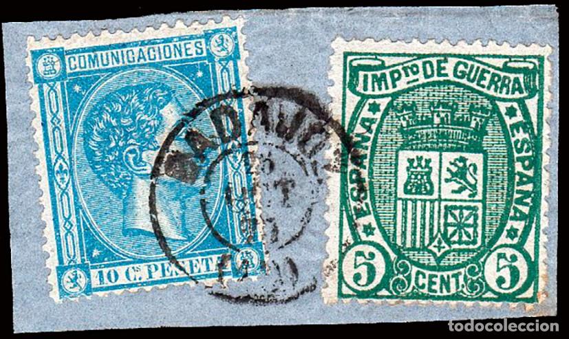 Sellos: Badajoz - Edi o 154+164 - Fragmento Mat Fech. Tp. II &rdquo;Badajoz&rdquo;
