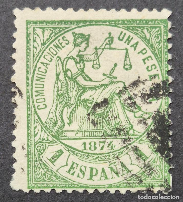 Timbres: Espa&ntilde;a 1874 - Alegor&iacute;a de la Justicia, 1p. (Edifil 150 &ordm;)