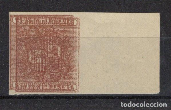 Timbres: Sellos Espa&ntilde;a a&ntilde;o 1874 papel corriente sin goma GALVEZ 923M(*) maculatura sobre hoja