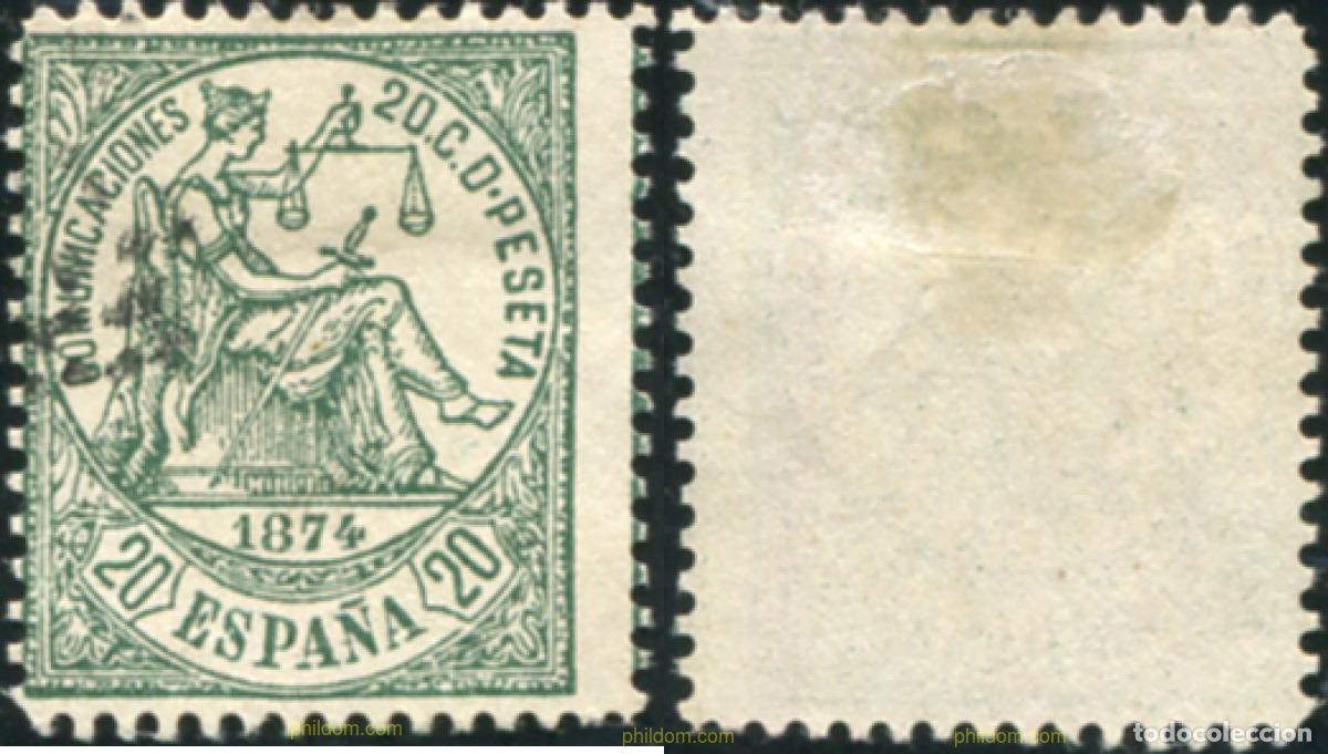 Selos: 788073 USED ESPA&Ntilde;A 1874 ALEGORIA DE LA JUSTICIA