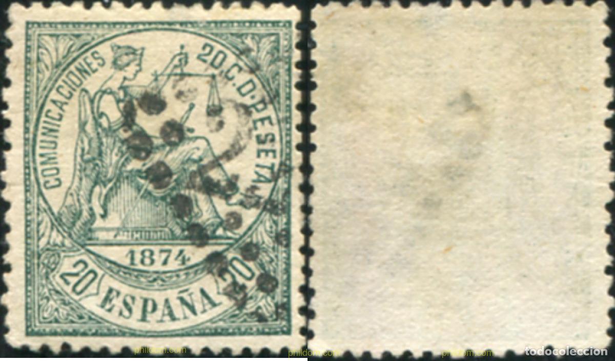 Selos: 788072 USED ESPA&Ntilde;A 1874 ALEGORIA DE LA JUSTICIA