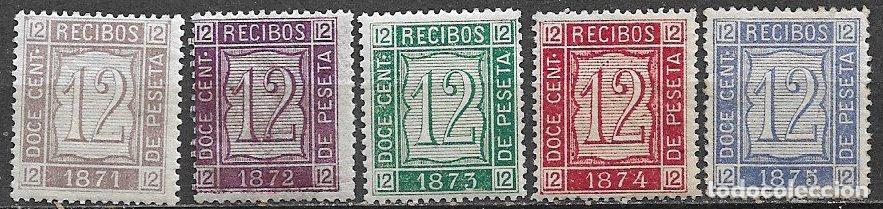Sellos: FISCALES, Recibos 1871 Alemany n&ordm; 17 a 21 * * 21 (*)