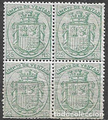Sellos: FISCALES, IMPUESTO DE VENTAS, 1874 Alemany n&ordm; 3 * * B4