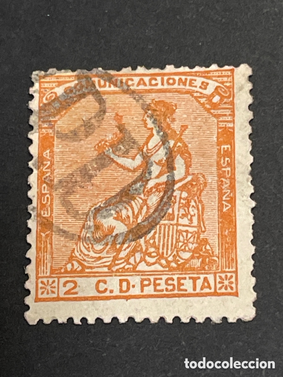 Francobolli: Edifil 131 2 Cent naranja, usado, matasellos PD de Francia