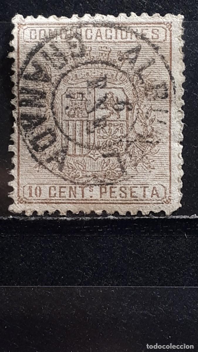 Sellos: ESPA&Ntilde;A. 1874. &deg;. EDIFIL 153. Matasello de Granada