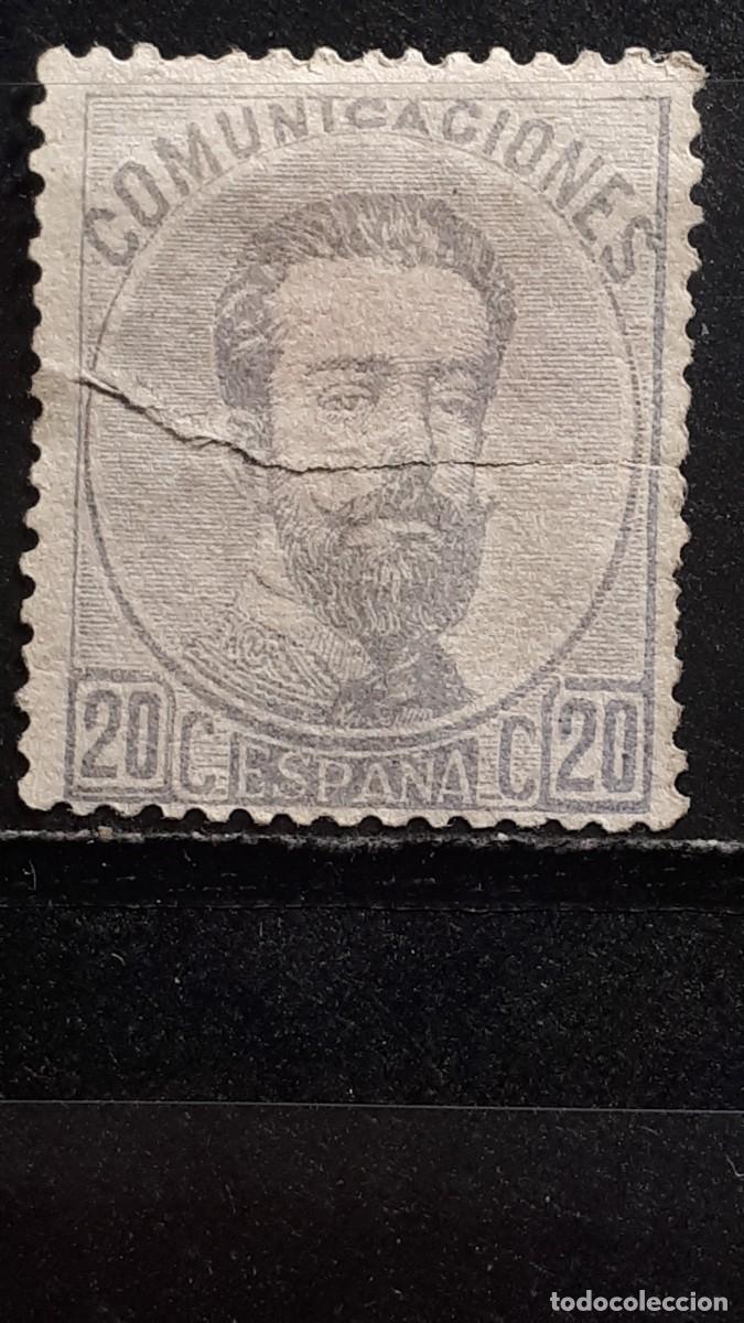 Sellos: ESPA&Ntilde;A. A&Ntilde;O 1872. (*)/*. EDIFIL 123 necesita reparaci&oacute;n