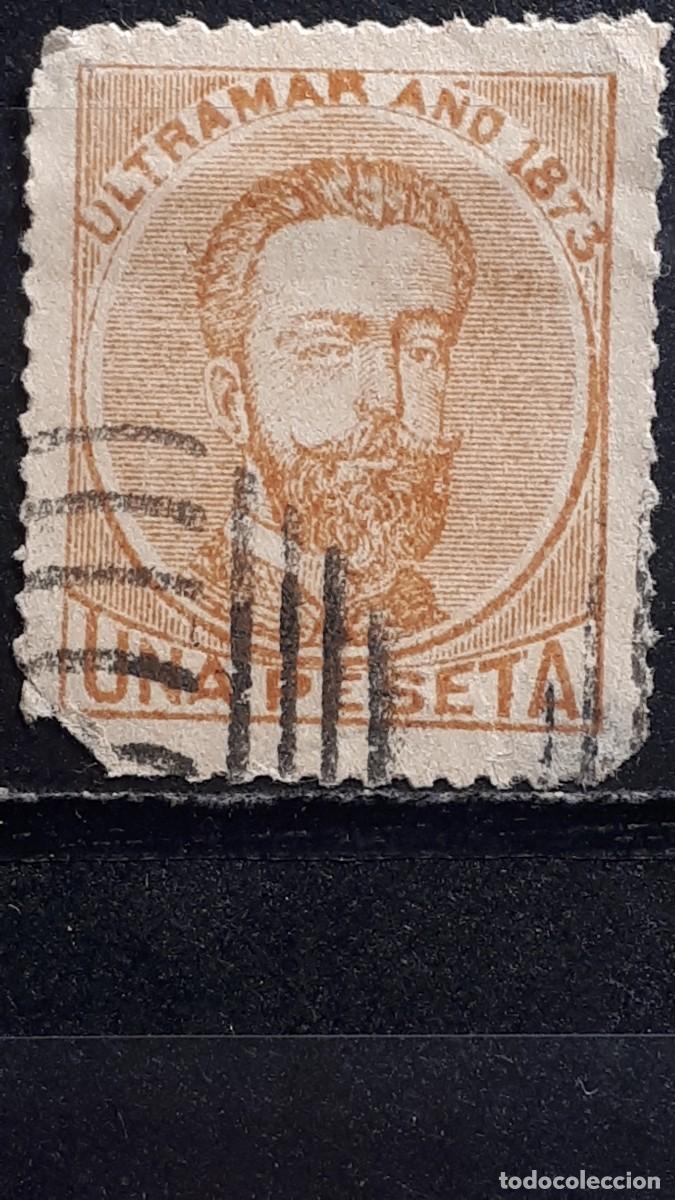 Sellos: ESPA&Ntilde;A. A&Ntilde;O 1873. &deg;. EDIFIL 27
