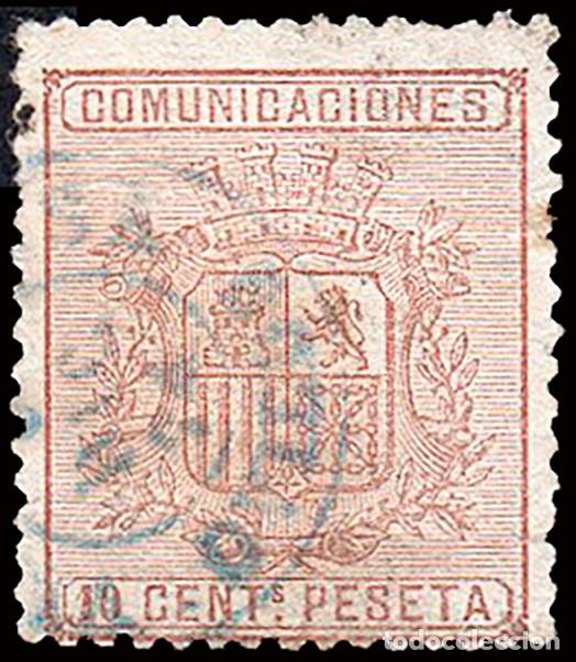 Sellos: Asturias - Edi o 153 - Mat Fech. Tp. II azul &rdquo;Villaviciosa&rdquo;