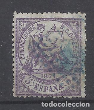 Briefmarken: ALEGORIA JUSTICIA 1874 edifil 144 USADO valor 2018 catalogo 13.- euros
