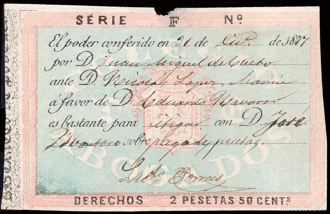 Sellos: Espa&ntilde;a - Fiscales - Siglo XIX - Abogados - Granada &rdquo;Pro Colegio Abogados - 2,50 Ptas.&rdquo;