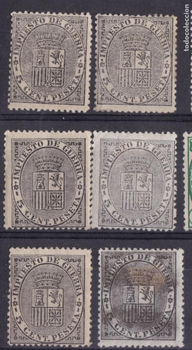 Sellos: FC4-107-Cl&aacute;sicos Impuesto Guerra Edifil 141 x 6 Nuevos **/* ++ 100 euros