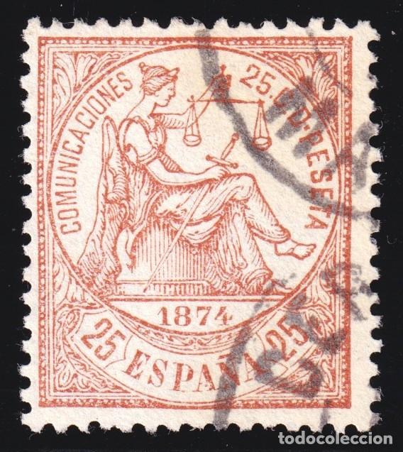 Sellos: ESPA&Ntilde;A ALEGORIA DE LA JUSTICIA - N&ordm; 147 - A&Ntilde;O 1874 - PRECIO EN CATALOGO 13 EUROS