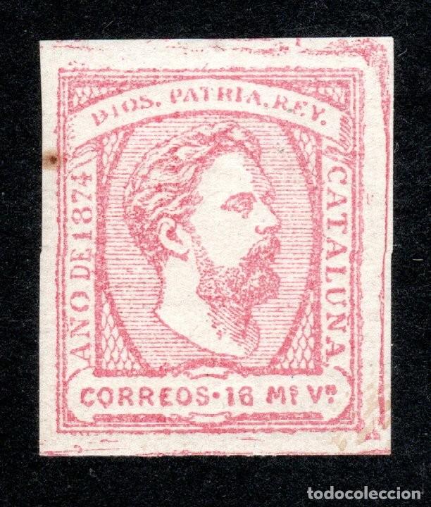 Sellos: EDIFIL 157 CARLOS VII. SELLO CARLISTA 1874. 16 MARAVEDIS. MNH **