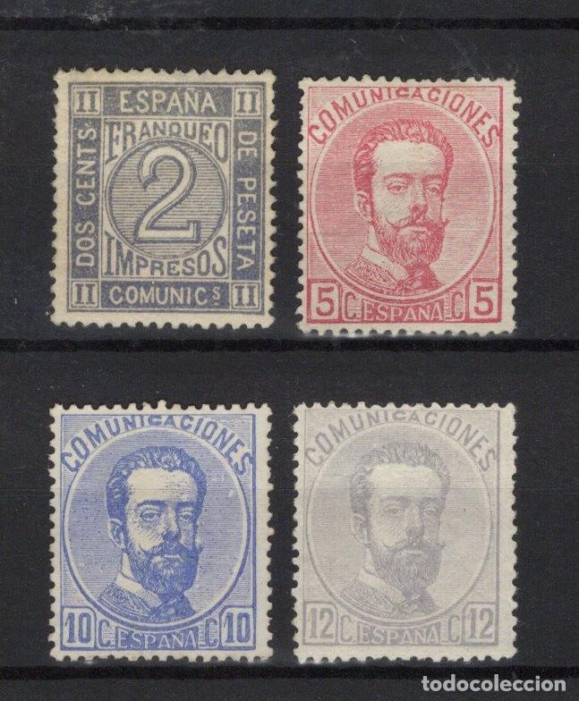 Sellos: PC934 Sellos Espa&ntilde;a a&ntilde;o 1872 EDIFIL 116-118-121-122* sellos originales en NUEVO v.c. 101 &euro;