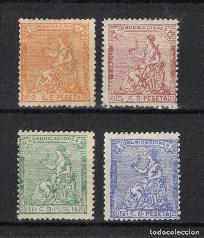 Sellos: PC936 Sellos Espa&ntilde;a a&ntilde;o 1873 EDIFIL 131/133* y 137* sellos originales en NUEVO v.c. 113 &euro;