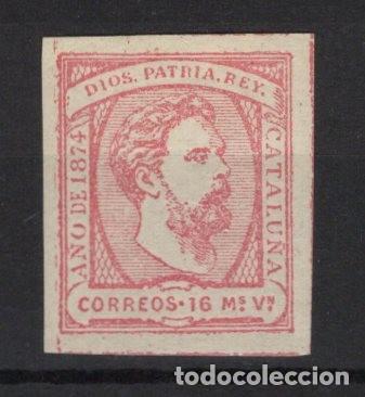 Sellos: PC941 Sellos Espa&ntilde;a a&ntilde;o 1874 EDIFIL 157* sello original SERIE COMPLETA en NUEVO v.c. 7.25 &euro;