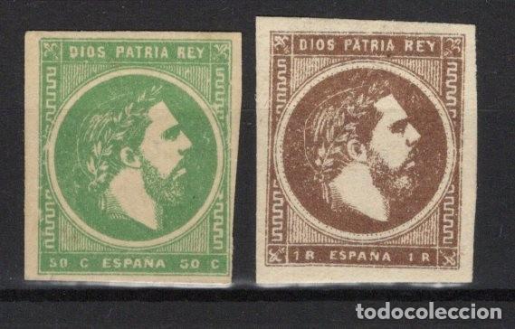 Sellos: PC943 Sellos Espa&ntilde;a a&ntilde;o 1875 EDIFIL 160/161* sellos originales SERIE COMPLETA en NUEVO v.c. 30 &euro;