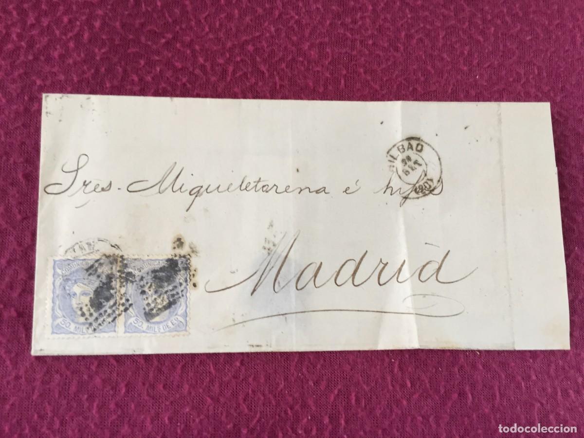 Sellos: CARTA DEL A&Ntilde;O 1872 DE BILBAO A MADRID