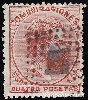 Sellos: ESPA&Ntilde;A, 1872 EDIFIL N&ordm; 128, 4 pts. casta&ntilde;o amarillento, [Reproducci&oacute;n, SPERATI.]