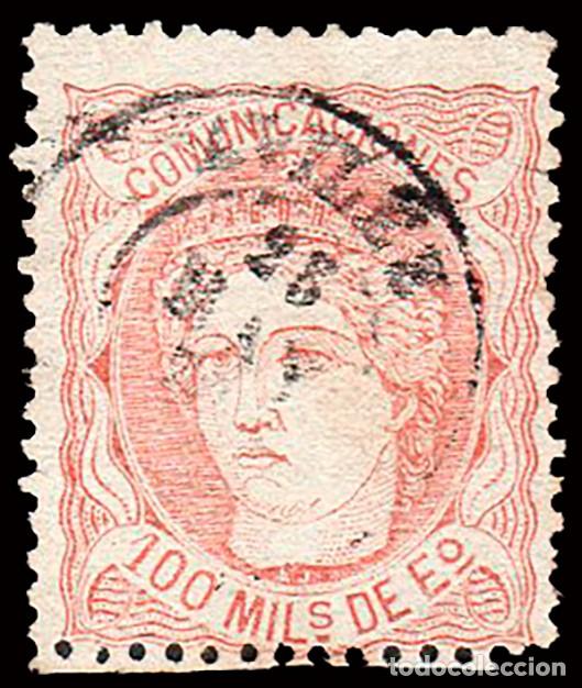 Sellos: Asturias - Edi o 108 - 100 mil&eacute;simas - Mat Fech. Tp. II &rdquo;Avil&eacute;s&rdquo;