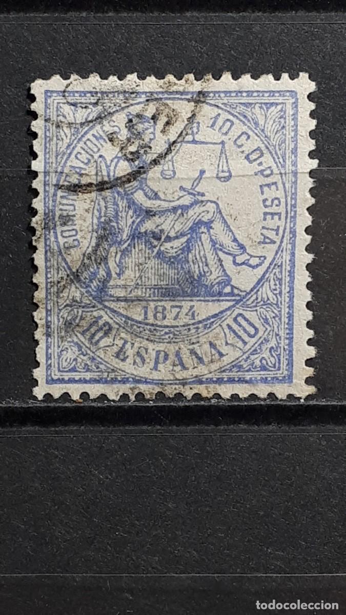 Sellos: ESPA&Ntilde;A. A&Ntilde;O 1874. &deg;. Edifil 145
