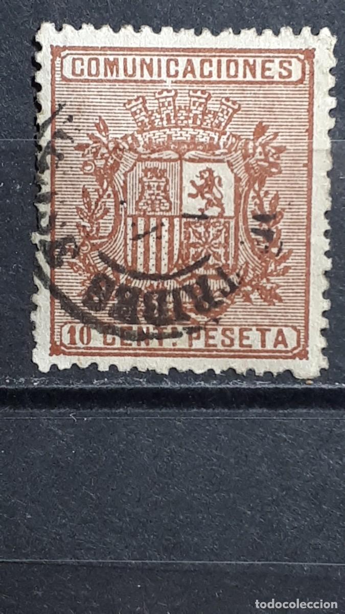 Sellos: ESPA&Ntilde;A. A&Ntilde;O 1874. &deg;. Edifil 153