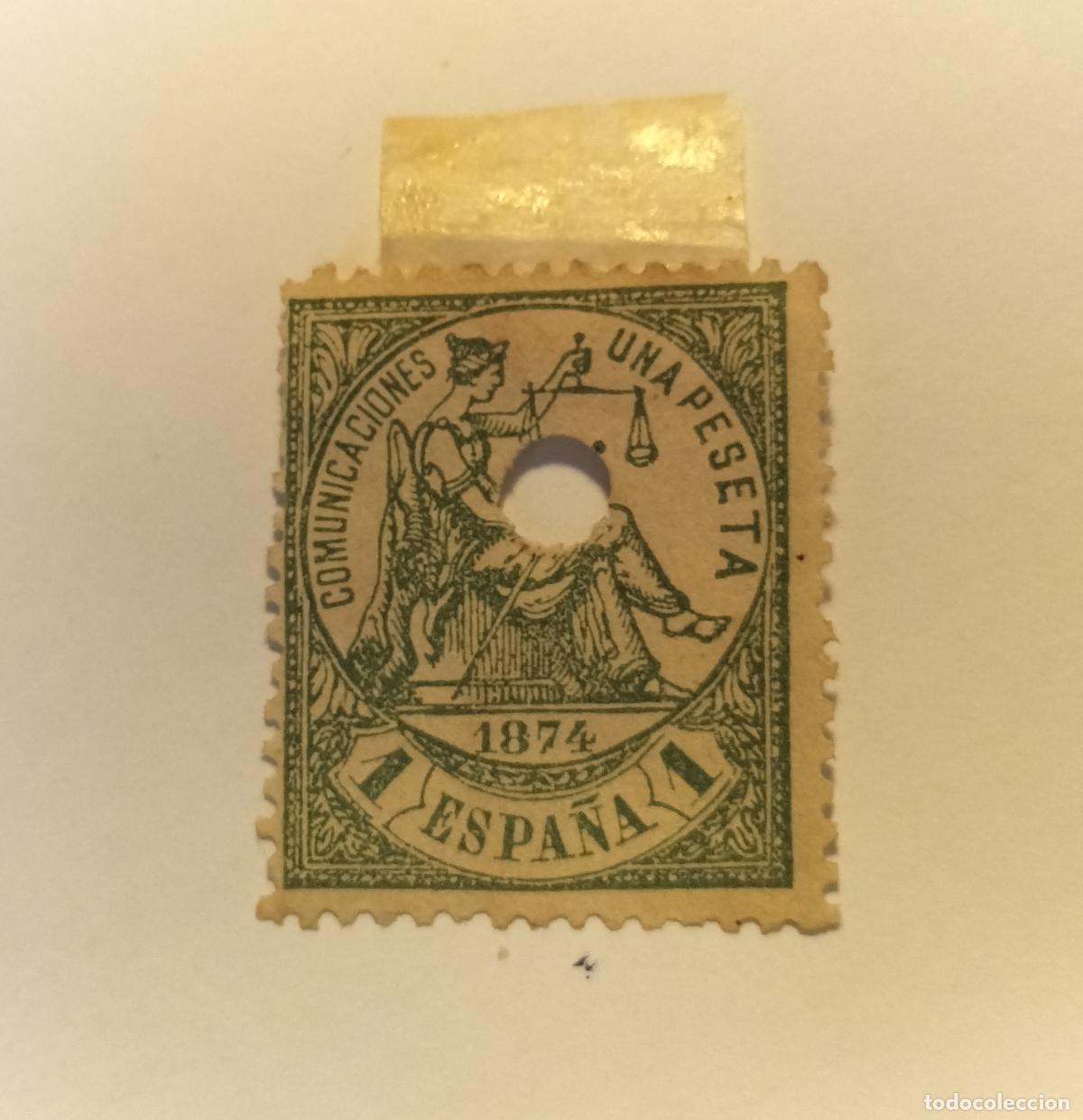Sellos: SELLO ESPA&Ntilde;A - 1 REP&Uacute;BLICA- 1874- EDIFIL N⁰ 150 T.