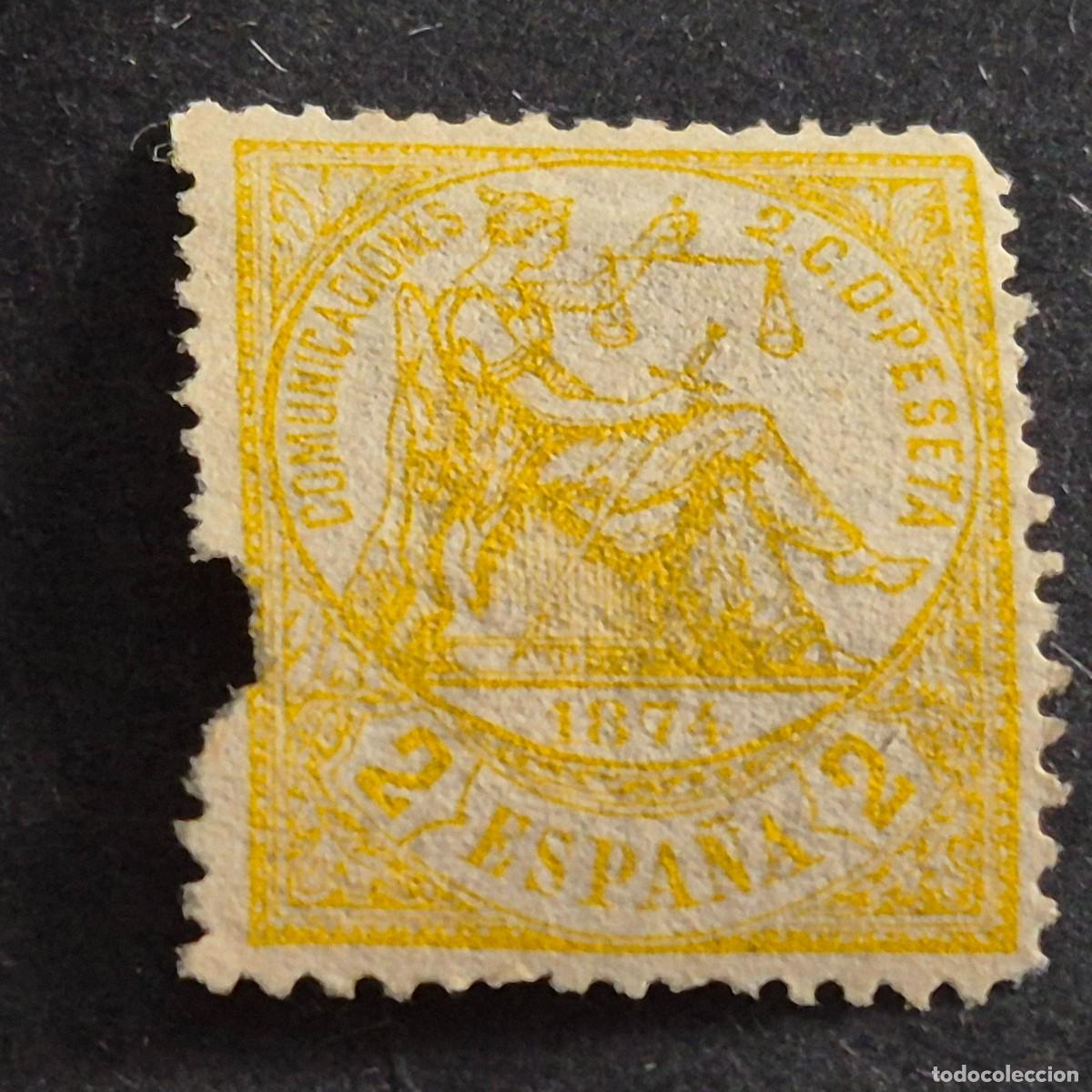 Sellos: ESPA&Ntilde;A, 1874, ALEGOR&Iacute;A DE LA JUSTICIA, EDIFIL 143*, NUEVO, GOMA, FIJASELLO, LEER, ( LOTE AR )