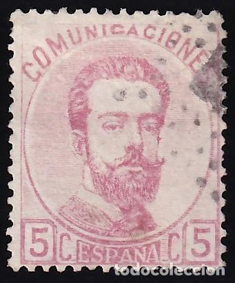 Sellos: ESPA&Ntilde;A, 1872 EDIFIL N&ordm; 118, 5 c. rosa.