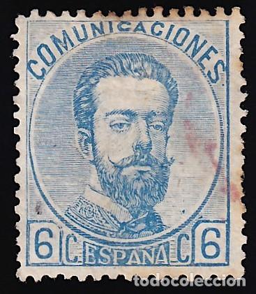 Sellos: ESPA&Ntilde;A, 1872 EDIFIL N&ordm; 119, 6 c. azul.