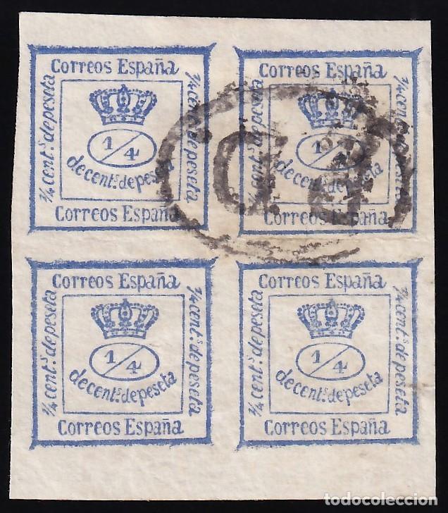 Sellos: ESPA&Ntilde;A, 1872 EDIFIL N&ordm; 115, 4/4 c. ultramar. [Mat. Frances, &rdquo;Pay&eacute; destination&rdquo;]