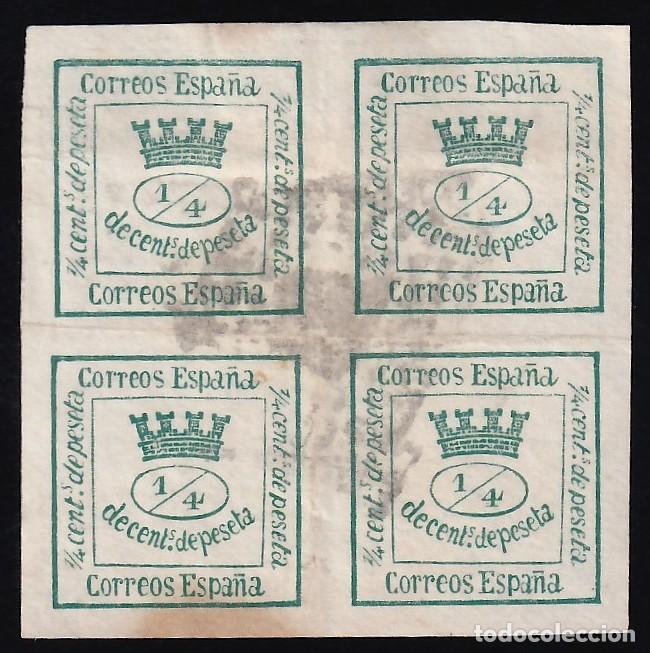 Sellos: ESPA&Ntilde;A, 1872 EDIFIL N&ordm; 130, 4/4 c. verde amarillento,