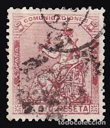 Sellos: ESPA&Ntilde;A, 1873 EDIFIL N&ordm; 132, 5 c. rosa.
