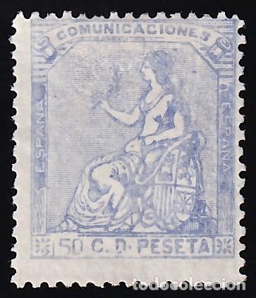 Sellos: ESPA&Ntilde;A, 1873 EDIFIL N&ordm; 137 (*), 50c. ultramar.