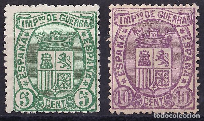 Sellos: ESPA&Ntilde;A, 1874 EDIFIL N&ordm; 154 / 155, (*), /*/, Escudo de Espa&ntilde;a.
