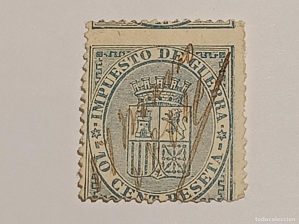 Sellos: Sello de Espa&ntilde;a. Impuesto de Guerra. 10 centimos de peseta. 1874